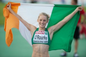 Derval O'Rourke aux JO de Barcelone en 2010.
